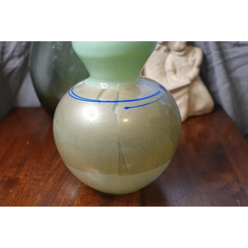 Vintage Richard Jones Large‎ gourd like shape hand blown art glass vase